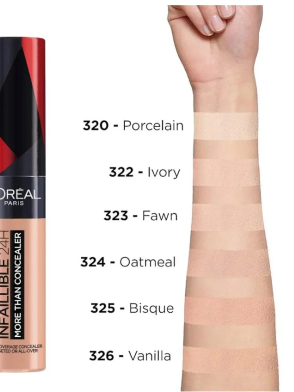L'Oréal Infallible Full Wear Concealer 320 Porcelain Bundle x3 NWT
